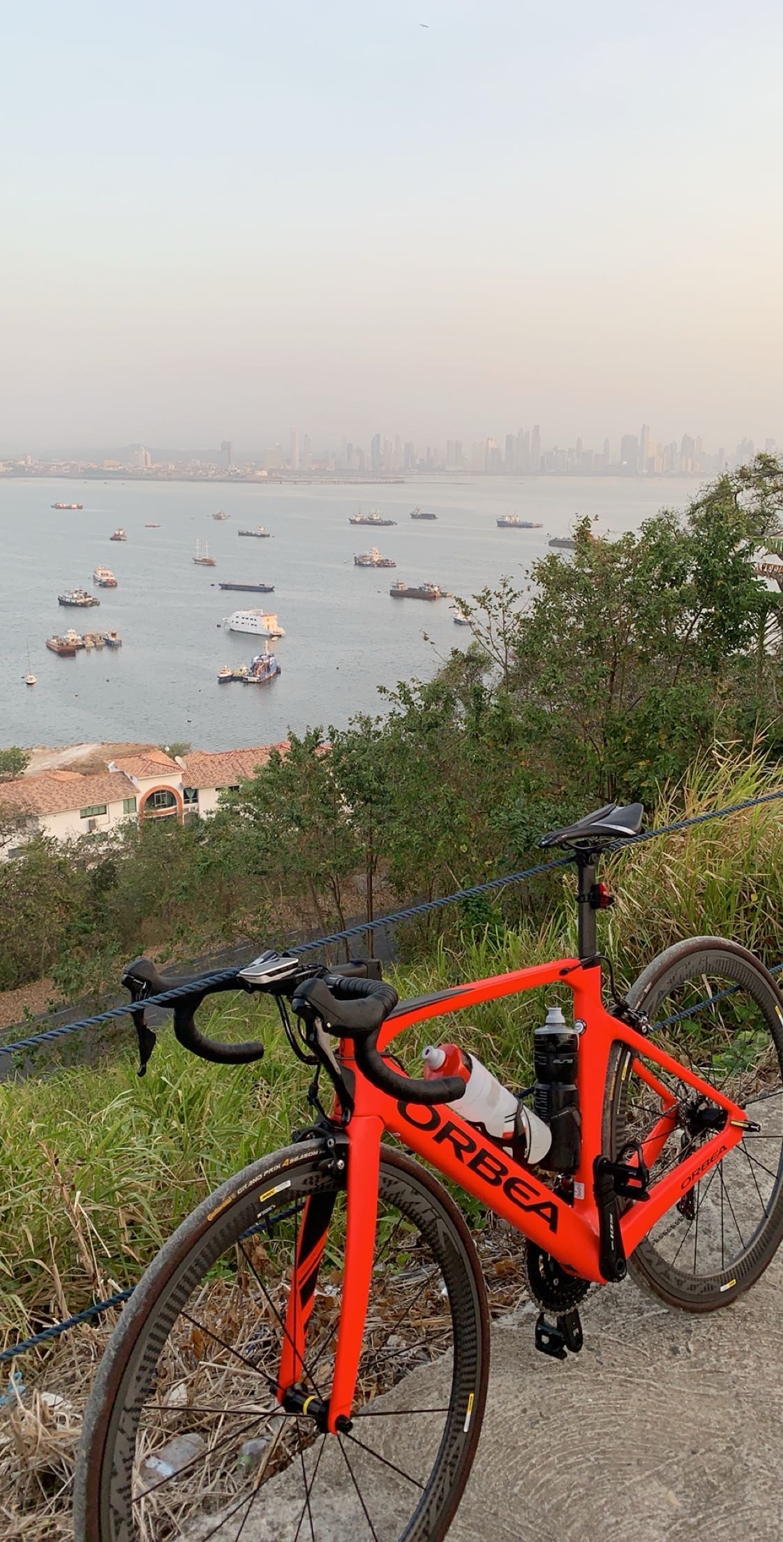 Road cycling and beautiful views of Panama City from Fort Amador